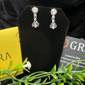 Intricate Dangle Moissanite Earrings